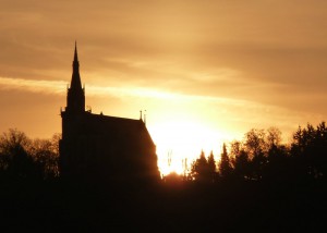 Rochus-Kapelle Bingen im Sonnenaufgang