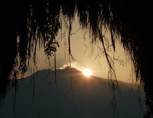 Sonnenuntergang über dem Ätna