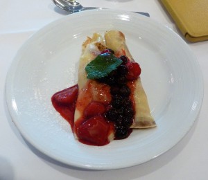 Warm Cherry Custard Crêpes