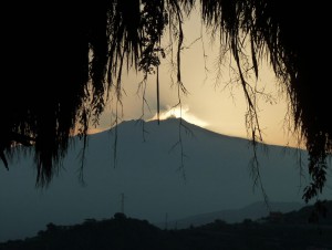 Sonnenuntergang über dem Ätna