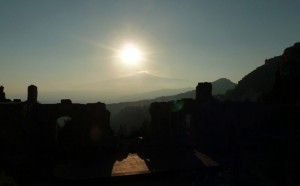 Sonnenuntergang über dem Ätna