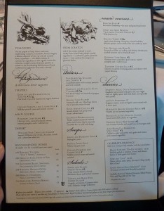 Speisekarte "Pomodoro"