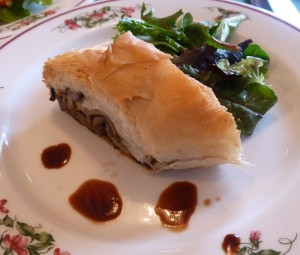 Mushroom, Caramelized Onion and Goat Cheese Strudel