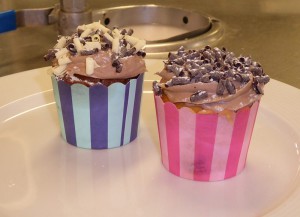 dekorierte Test-Cupcakes
