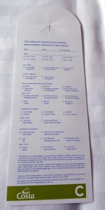 Bestellzettel Frühstück