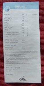 Abrechnung Minibar