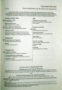 Speisekarte "Kampanien"