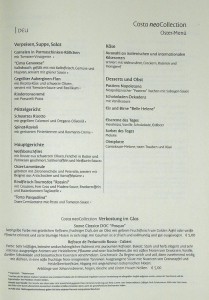 Speisekarte "Ostern"