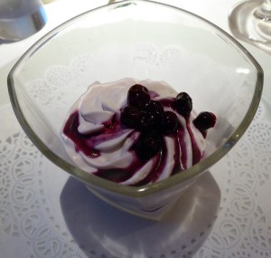 Terrine aus Joghurt und Blaubeeren