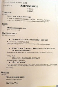Speisekarte