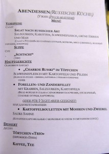 Speisekarte