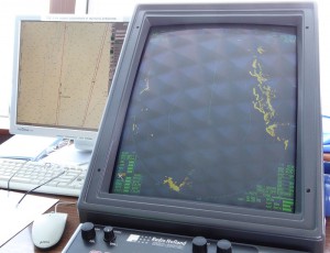 Radar und elektronische Karte