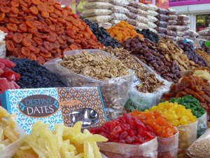 Trockenfrüchte in der Markthalle