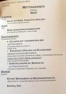 Speisekarte