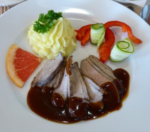 Entenfilet mit Kartoffelbrei