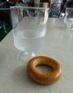 Wodka und Gebäckkringel