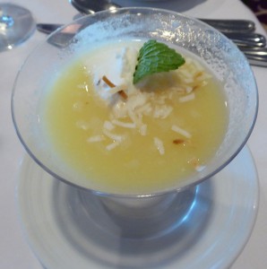 Chilled Pineapple and Lychee Soup