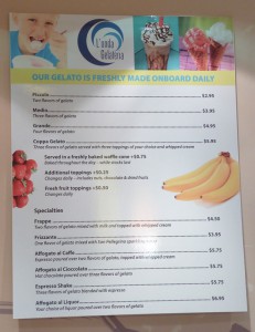 L´Onda Gelateria Karte