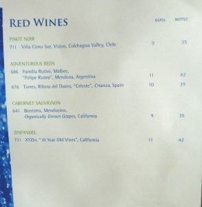 Solarium Dinner Rotwein