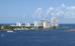 Blick zur Hafenausfahrt Fort Lauderdale