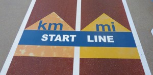 Joggingbahn Startlinie