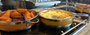 Kartoffelecken und Rührei