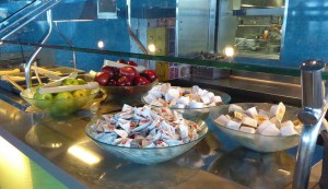 Obst, Sahne, Ketchup, Sirup