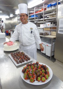 Patisserie - mit Schokoerdbeeren zum Probieren