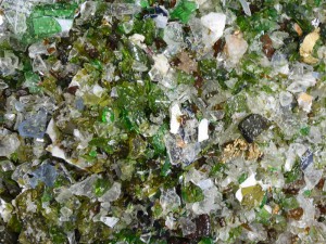 geschreddertes Altglas