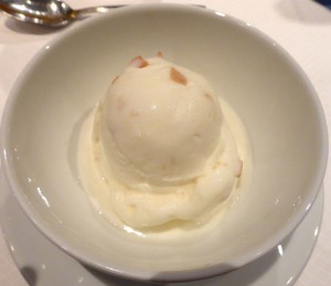 Peach and Almond Frozen Yogurt