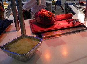 Schinken und Applesauce