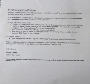 Info zum kostenlosen Internetpaket für Elite Mitglieder