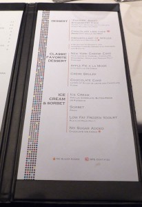 Dessertkarte