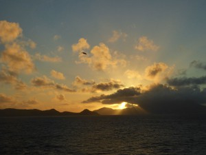 Sonnenaufgang bei St. Kitts