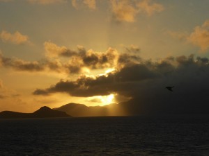 Sonnenaufgang bei St. Kitts
