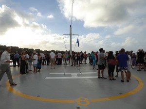 auf dem Helipad bei der Ausfahrt
