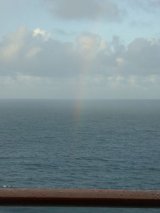 Regenbogen am Balkon