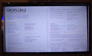Chops Grille Speisekarte