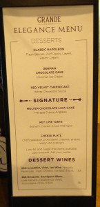 The Grande Dessertkarte