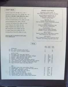 Micheal´s Genuine Pub Barkarte