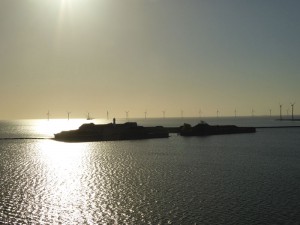 Trekroner Fort im Sonnenaufgang