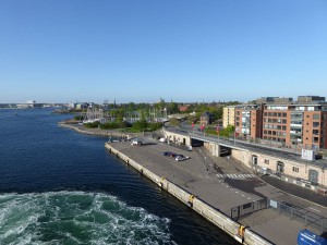 Blick vom Anleger Langelinie zur Stadt