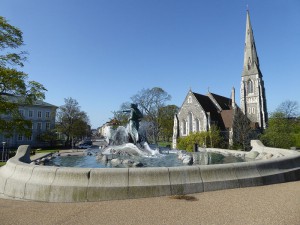 Kirche St. Alban und Gefionsbrunnen