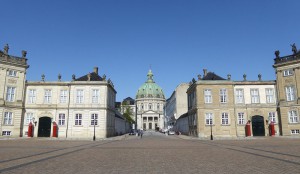 Blick zur Marmorkirche (Frederiks Kirke)
