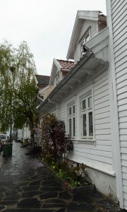 Holzhäuser in der Skippergate in Posebyen