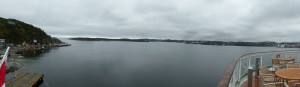 Panorama des Fjords vom Schiff aus