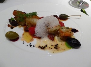 Scampi con Aglio e Olio di Olive, Peperoncino e Prezzemolo