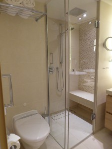 Toilette und Dusche