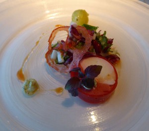 Marmorierte Tomatenmousse