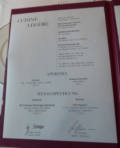 Speisekarte Weltmeere